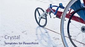  Presentation with racing - Presentation theme having close-up-view-of-modern background and a sky blue colored foreground