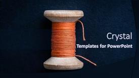  Presentation with retro - Beautiful PPT theme featuring close-up-view-of-orange backdrop and a navy blue colored foreground