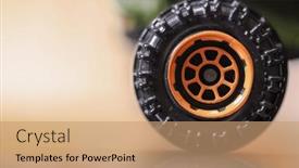  Presentation with vehicle - Slides featuring close-up-view-of-plastic background and a coral colored foreground