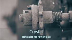  Presentation with farm equipment - PPT theme consisting of close-up-view-of-rusty background and a tawny brown colored foreground