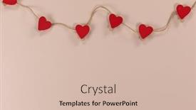  Presentation with red - Slide deck having close-up-view-of-six background and a soft green colored foreground