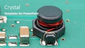  Presentation with inductor - Presentation theme having close-up-view-of-surface background and a seafoam green colored foreground