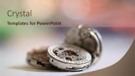  Presentation with three - Presentation theme enhanced with close-up-view-of-three background and a coral colored foreground