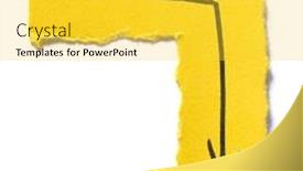  Presentation with torn paper - Beautiful presentation theme featuring close-up-view-of-torn backdrop and a yellow colored foreground