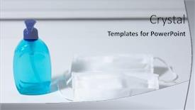  Presentation with face masks - Colorful PPT layouts enhanced with close-up-view-of-two backdrop and a light gray colored foreground