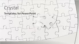  Presentation with jigsaw - Slide set consisting of close-up-view-of-unfinished background and a white colored foreground