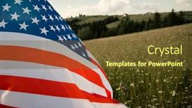  Presentation with usa flag - Presentation having close-up-view-of-usa background and a tawny brown colored foreground