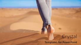  Presentation with sahara - PPT theme consisting of close-up-view-of-woman background and a red colored foreground