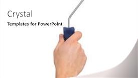  Presentation with hand tools - Audience pleasing slide deck consisting of close-up-view-of-worker backdrop and a white colored foreground