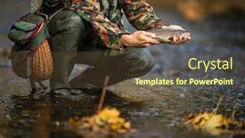  Presentation with trout - Colorful presentation theme enhanced with close-up-view backdrop and a tawny brown colored foreground