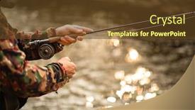  Presentation with house fly insect close up - PPT theme having close-up-view background and a tawny brown colored foreground