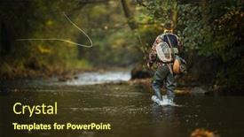  Presentation with mountain view - Audience pleasing theme consisting of close-up-view backdrop and a tawny brown colored foreground