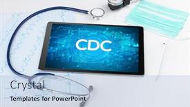  Presentation with cdc - Theme consisting of close-up-view background and a light blue colored foreground