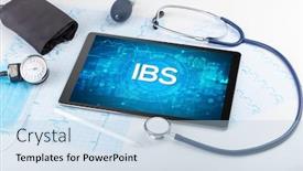  Presentation with medical concept - Theme with close-up-view background and a light blue colored foreground