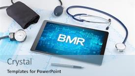  Presentation with bmr - Cool new slides with close-up-view backdrop and a light blue colored foreground