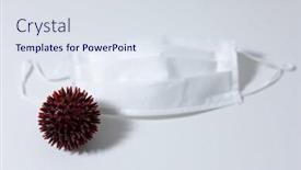  Presentation with coronavirus - Colorful slides enhanced with close-up-view backdrop and a sky blue colored foreground