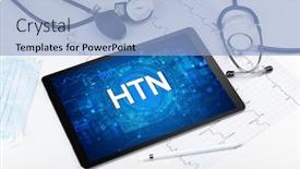  Presentation with medical concept - Cool new PPT theme with close-up-view backdrop and a light blue colored foreground