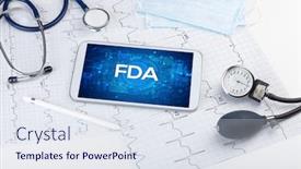  Presentation with fda - Theme with close-up-view background and a sky blue colored foreground