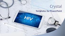  Presentation with medical concept - Beautiful PPT theme featuring close-up-view backdrop and a sky blue colored foreground