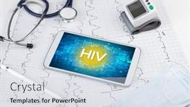  Presentation with hiv - Cool new PPT theme with close-up-view backdrop and a sky blue colored foreground