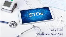  Presentation with medical concept - Amazing presentation theme having close-up-view backdrop and a sky blue colored foreground