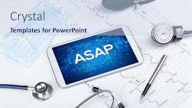  Presentation with medical concept - Presentation theme consisting of close-up-view background and a light blue colored foreground