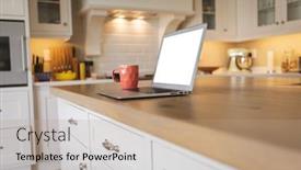  Presentation with epidemic - Presentation theme featuring close-up-view background and a coral colored foreground