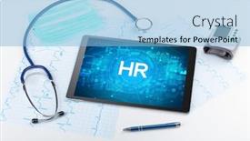  Presentation with medical concept - Beautiful presentation theme featuring close-up-view backdrop and a light blue colored foreground