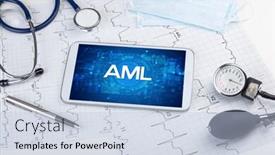  Presentation with medical concept - PPT theme featuring close-up-view background and a light blue colored foreground