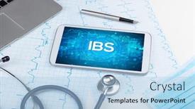  Presentation with medical concept - PPT theme with close-up-view background and a light blue colored foreground