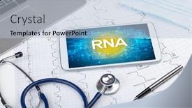  Presentation with rna - PPT theme featuring close-up-view background and a light blue colored foreground