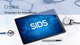  Presentation with medical concept - PPT theme featuring close-up-view background and a light blue colored foreground