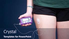  Presentation with insulin - Slides with close-up-view background and a navy blue colored foreground