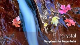  Presentation with crack - Presentation theme with close-up-view background and a tawny brown colored foreground