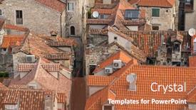  Presentation with croatia split - Presentation with close-up-view background and a red colored foreground