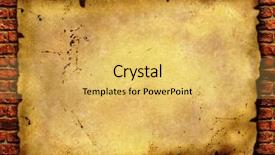  Presentation with brick wall texture - Amazing slides having paralyzed handicapped mixed-breed dog 8 years old in front of white background backdrop and a white colored foreground