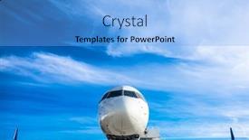  Presentation with airport - Theme having close-up-view background and a light blue colored foreground