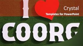  Presentation with tourism india - Presentation theme having close-up-view background and a crimson colored foreground