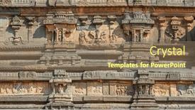  Presentation with hampi - Presentation theme consisting of close-up-view background and a coral colored foreground
