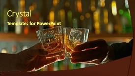  Presentation with shots - Presentation theme having close-up-view background and a tawny brown colored foreground