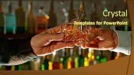  Presentation with liquor - Presentation design enhanced with close-up-view background and a tawny brown colored foreground