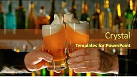  Presentation with pub - Slide set having close-up-view background and a tawny brown colored foreground