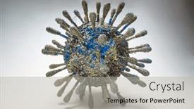  Presentation with realistic - Slides having close-up-view background and a light gray colored foreground