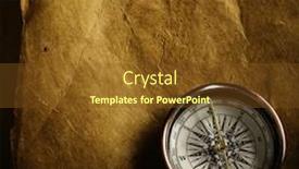  Presentation with compass - Presentation theme with close up view of the compass on the old paper background background and a tawny brown colored foreground