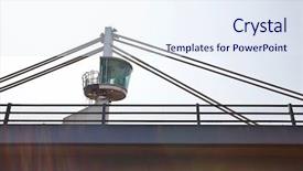  Presentation with control tower - Amazing PPT theme having close-up view of a control tower on top of a bridge backdrop and a sky blue colored foreground