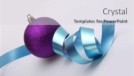  Presentation with glow - Presentation theme with close-up-violet-glitter-texture background and a sky blue colored foreground