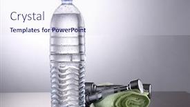  Presentation with dumbell - Colorful slide deck enhanced with close up water and the dumbell backdrop and a sky blue colored foreground