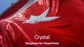  Presentation with fabric - Amazing slides having close up waving fabric flag backdrop and a crimson colored foreground