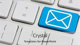  Presentation with email - Beautiful presentation theme featuring white and silver keyboard close backdrop and a light gray colored foreground