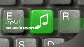  Presentation with computer music - Presentation consisting of close-up with green music background and a shamrock green colored foreground